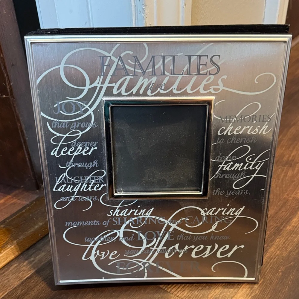 **Bundle** Carlton Cards Silver Family Photo Album and Flower Picture Frame